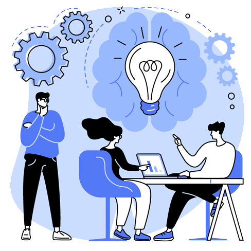 Grafika z kobietą korzystającą z urządzenia mobilnego